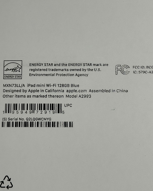 Планшет iPad mini 7 Wi-Fi 128GB Blue (MXN73) Киев - изображение 1