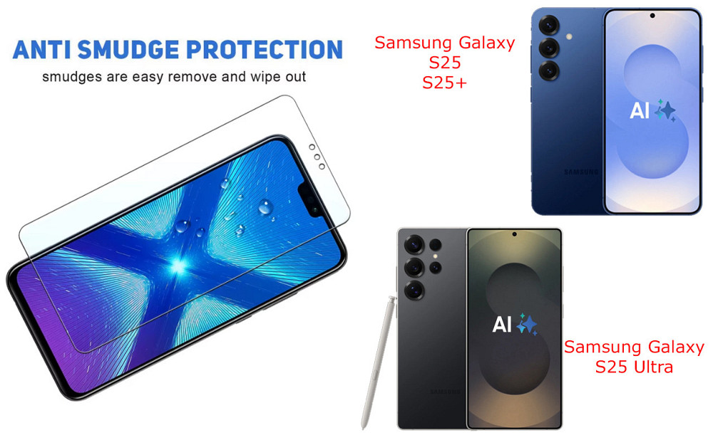Защитное стекло NeoGlass для Samsung Galaxy S25, S25+, S25 Ultra – ультрапрозрачное и устойчивое Киев - изображение 3