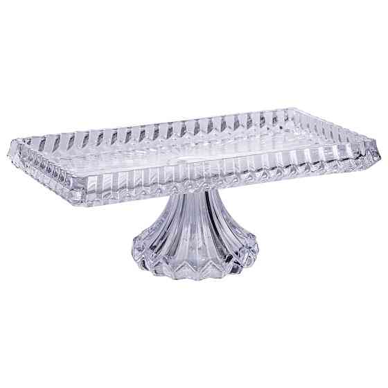 Тортівниця прямокутна на ніжці 33×17×13.5 (см) скляна HP-19-146C Київ
