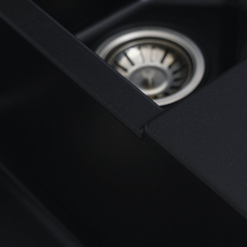 VALESO Гранітна мийка для кухні VALESO 9950 PANDORA матова Чорна Киев - изображение 4