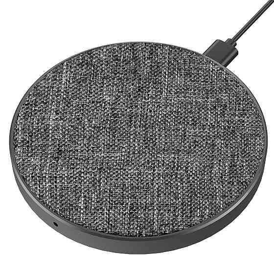 Зарядное устройство беспроводное Qi 10Вт QC3.0 5-9В 1.2А W02 тканевое с LED-индикатором Киев