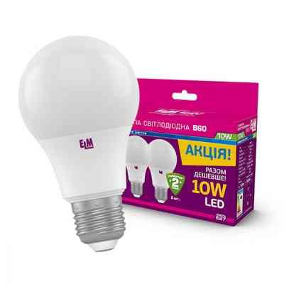 Лампочка ELM B60 10W PA10 E27 4000 3шт. (18-0150) Винница