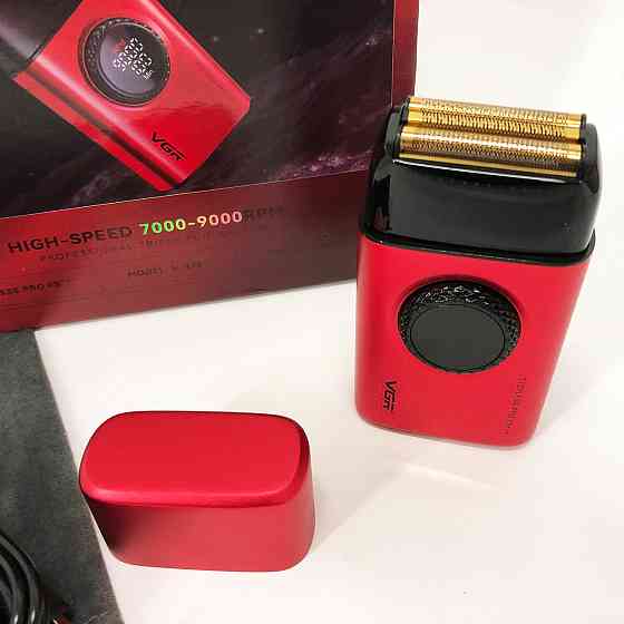 Електробритва VGR V-378 RED шейвер, подвійне лезо + триммер, регулювання потужності GZ-640 7000-9000 RPM Київ