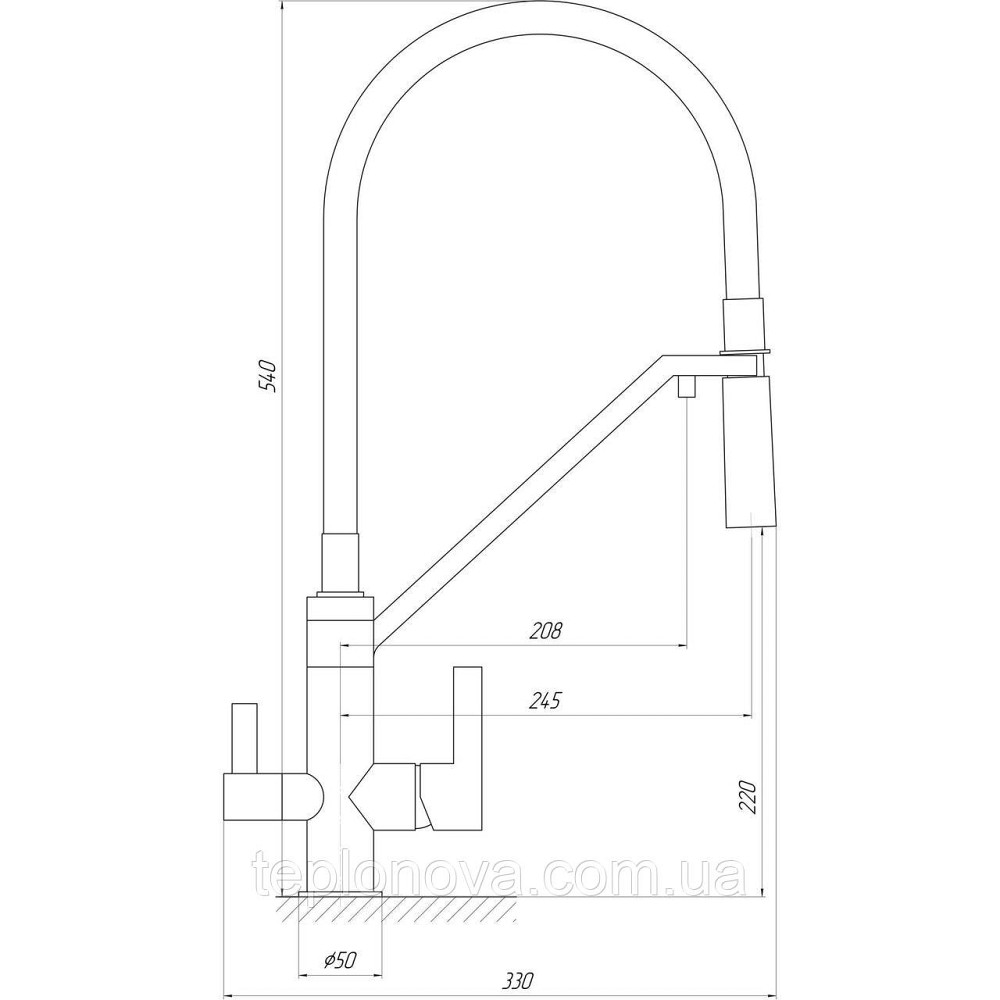 Змішувач для кухні під осмос TOPAZ SARDINIA TS 8812-H24 Чернівці - фото 7