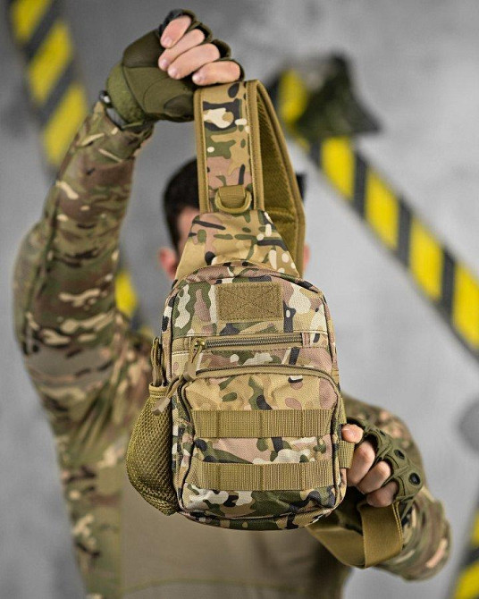 Тактична нагрудна сумка-сліг PRACTIC мультикам ДЛ6245 Одеса - фото 7