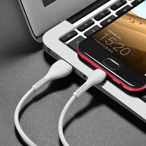Кабель HOCO X37 USB to Micro 2.4A, 1m, PVC, PVC connectors, White Київ