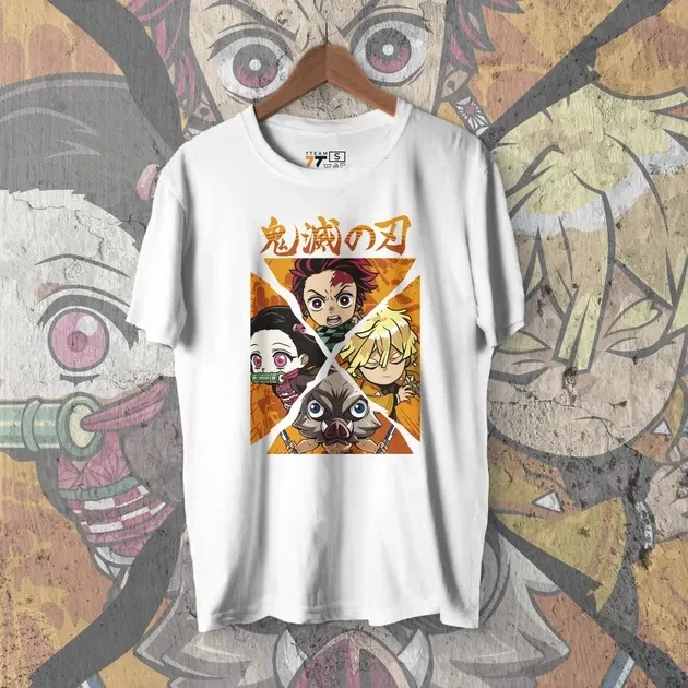 Футболка для підлітка хлопчика з принтом Клинок, рассекающий демонов Герои WE Розмір 160 Anime10361 Дніпро - фото 1