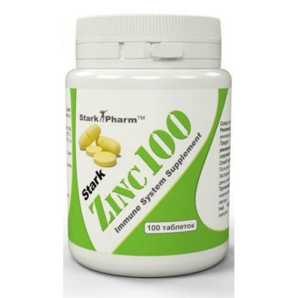 Минерал цинк Stark Pharm Zinc 100mg 100 tabl Луцк - изображение 1
