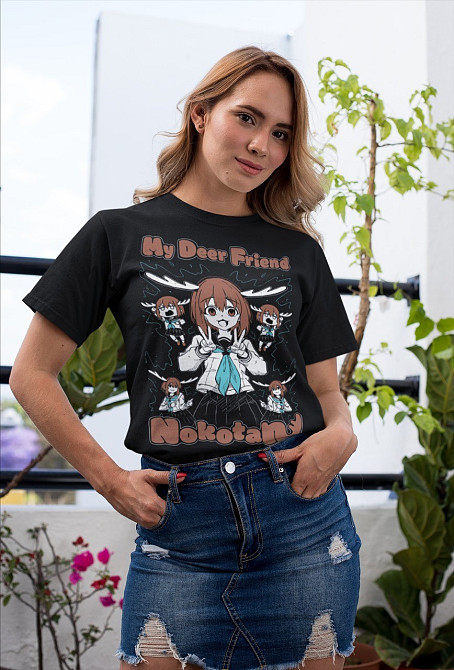 Футболка аниме Мй Деер Фриенд Нокотан оверсайз (S/M/L) Черний AnimeJ0303 Днепр - изображение 2