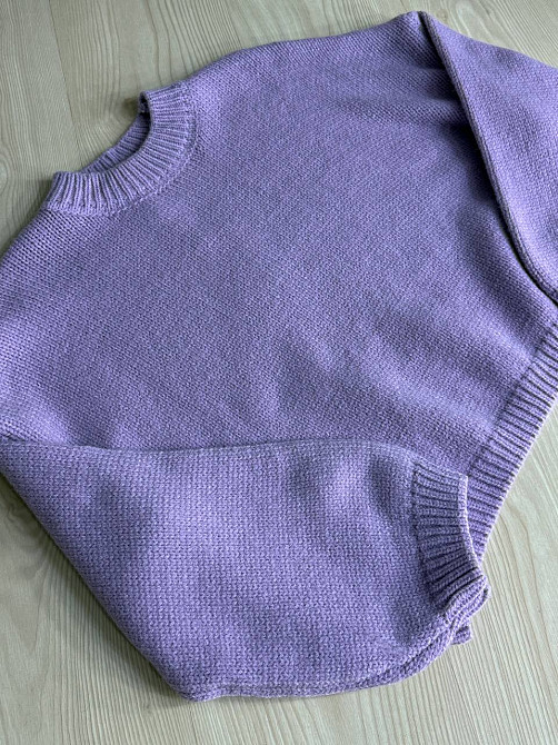 Светр жіночий Fancy Matinee 539 оверсайз однотонний, бузковий, one size Київ - фото 7