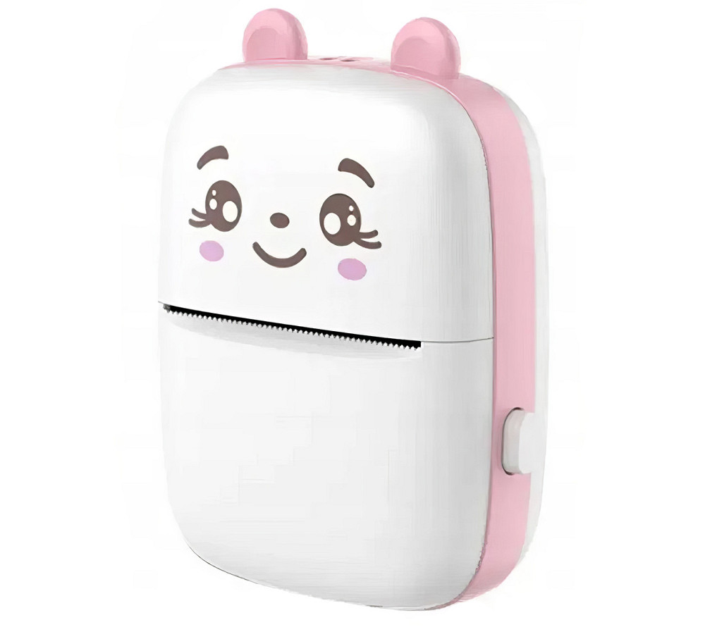 Термопринтер дитячий бездротовий Cat Ears 8499, біло-рожевий Вінниця - фото 1
