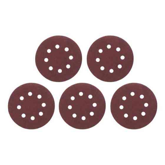 Коло наждачне самоклеючий 125 мм з отворами, папір клас С, щільність 140 г/м2, К100, уп. 5 од. Мукачево