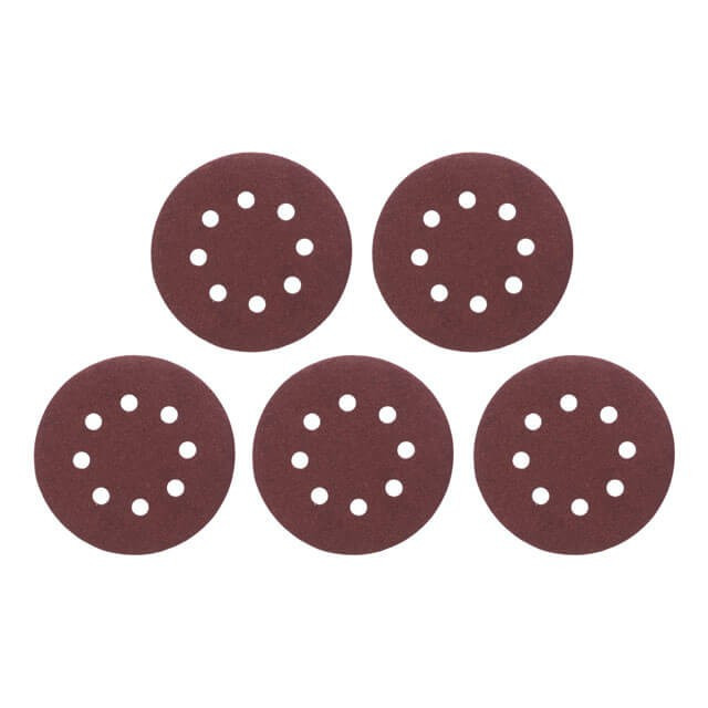 Коло наждачне самоклеючий 125 мм з отворами, папір клас С, щільність 140 г/м2, К100, уп. 5 од. Мукачево - фото 1