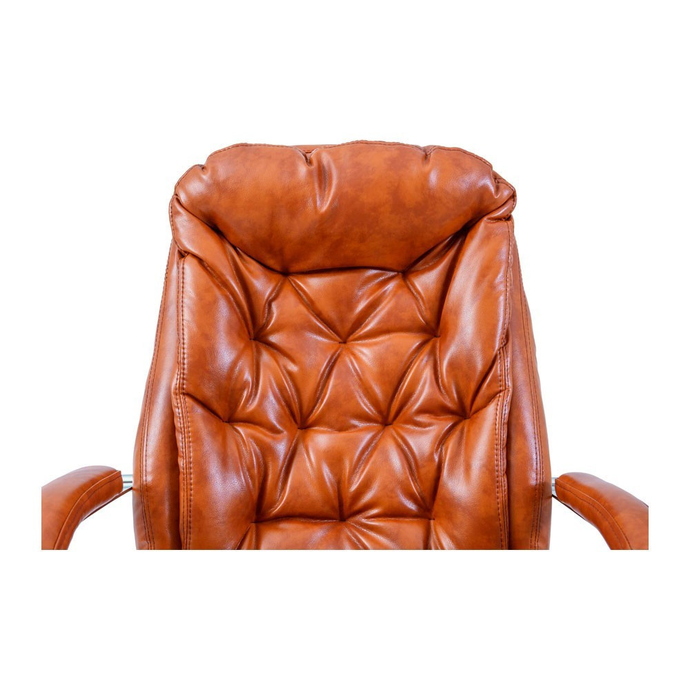 Офисное Кресло Руководителя Venice М1 Tilt Хром Кожа Lux Светло-коричневый Киев - изображение 5