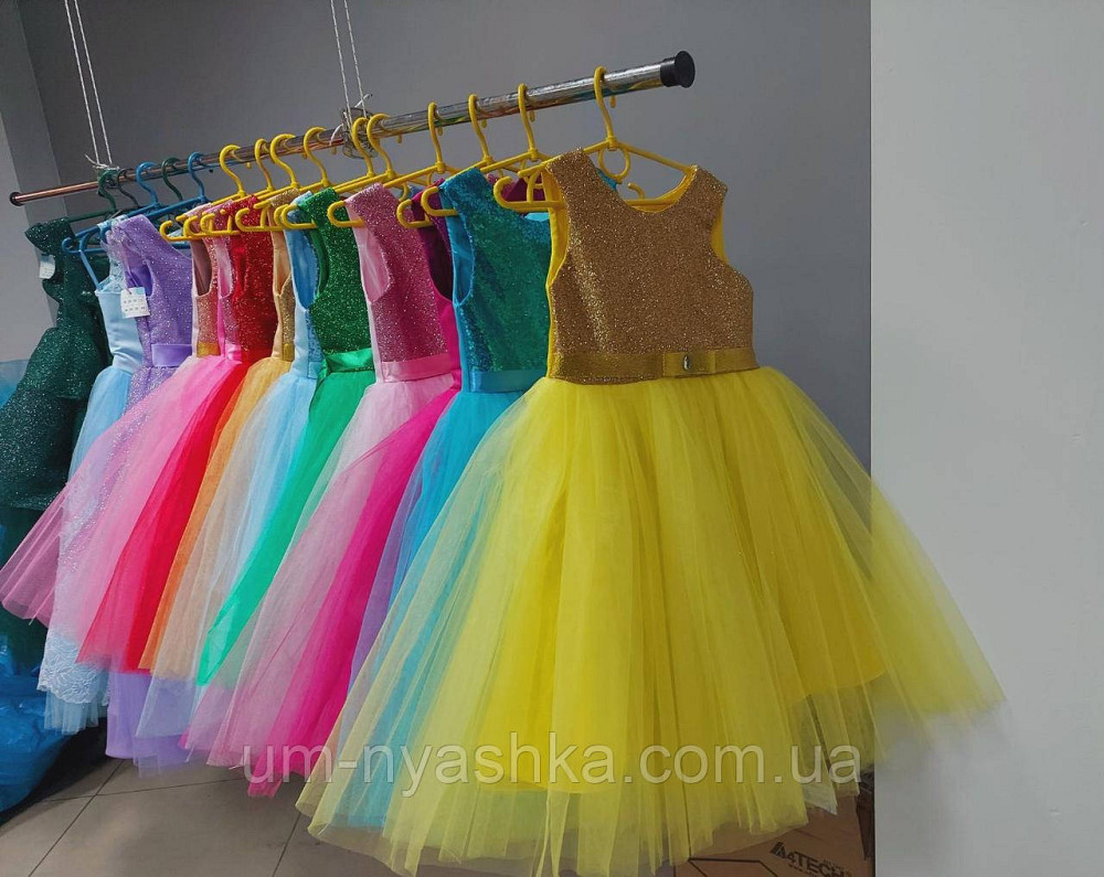 Дитяче ошатне синє плаття з глітером Кривий Ріг - фото 9