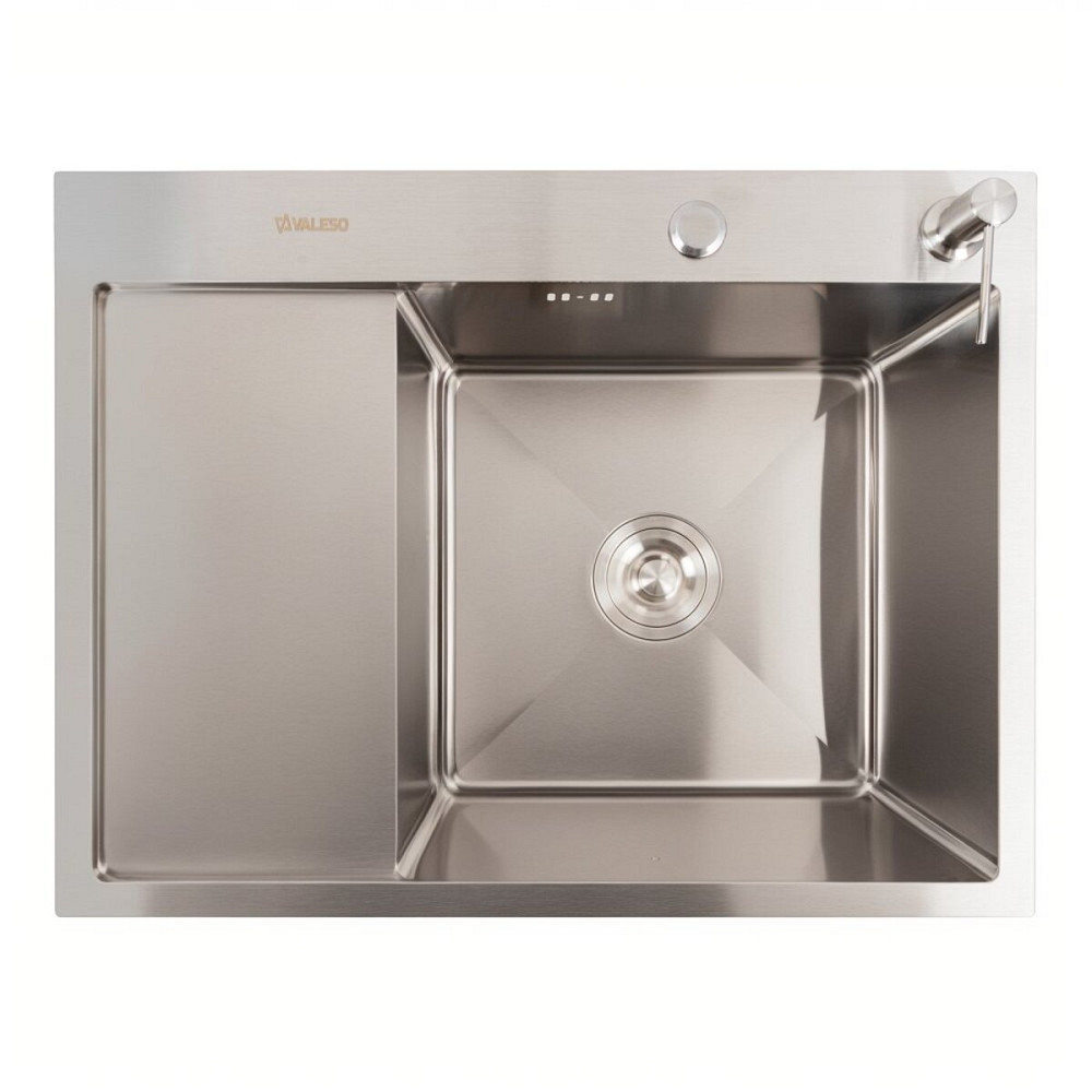 VALESO Кухонна мийка CM 65*50 R нержавійка VALESO Handmade (круглий сифон 3.0/0.8) Коломия - фото 6