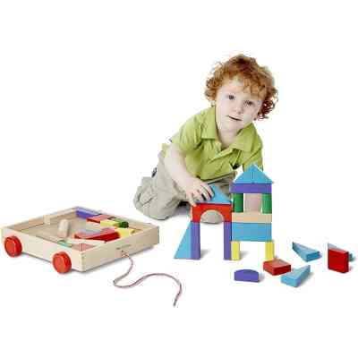 Кубики Melissa&amp;Doug Набір дерев'яних блоків на візку (MD14209) Вінниця