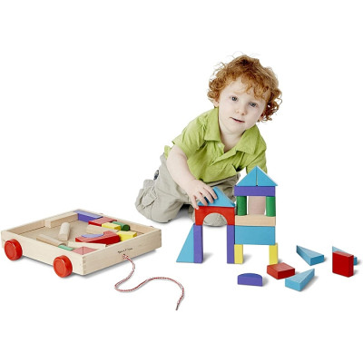 Кубики Melissa&Doug Набор деревянных блоков на тележке (MD14209) Винница - изображение 3