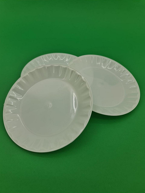 Тарілка одноразова 160 мм Склоподібна Біла (10 шт) Харків - фото 3