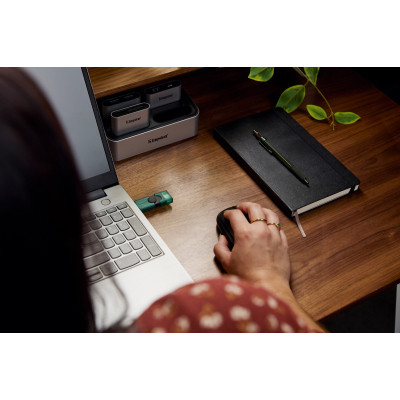 USB флеш накопитель Kingston 256GB DataTraveler Duo USB 3.2 / Type-C Black/Green (DTDEG2/256GB) Винница - изображение 7