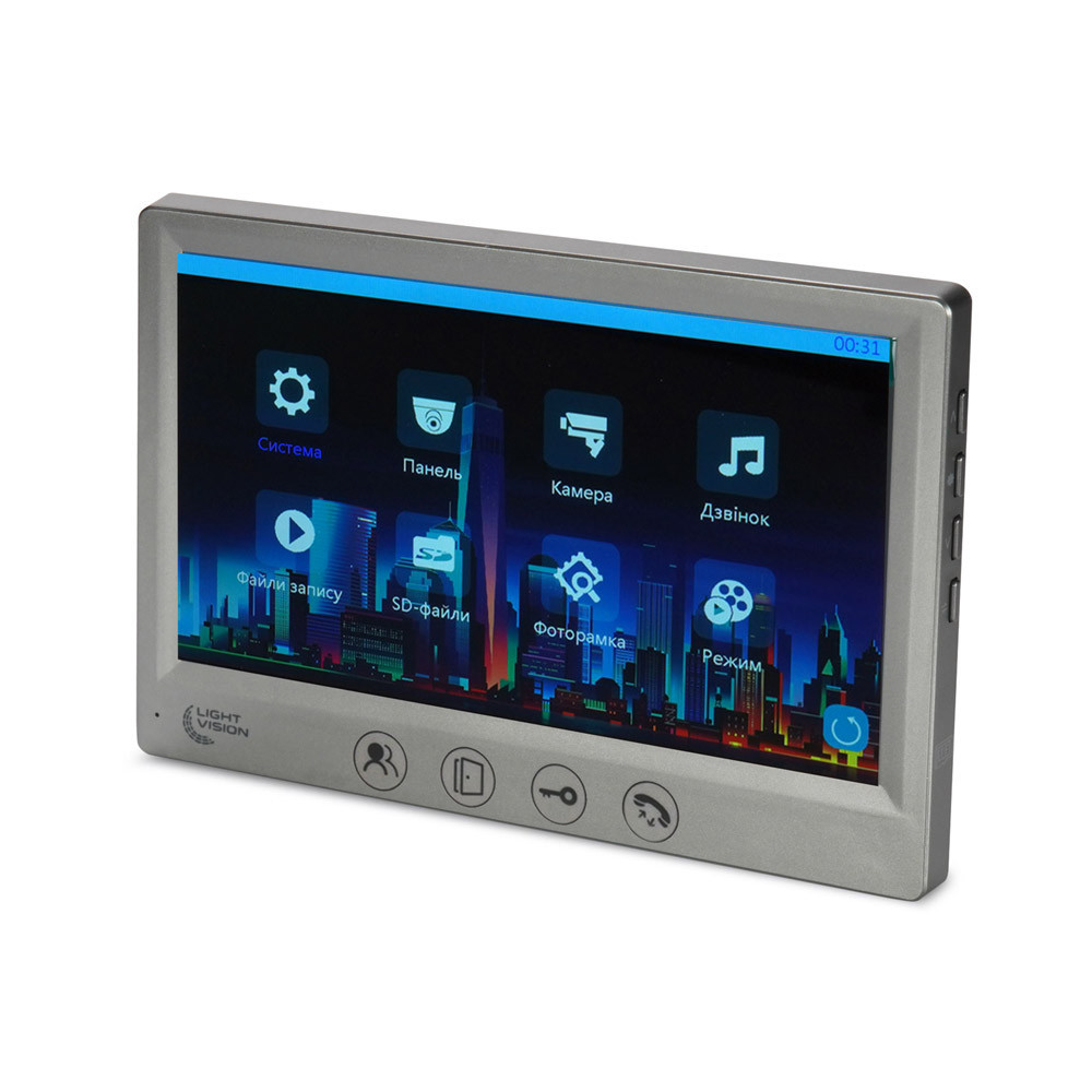 Відеодомофон 7" Light Vision AMSTERDAM FHD Grey (82-00237) Київ - фото 12