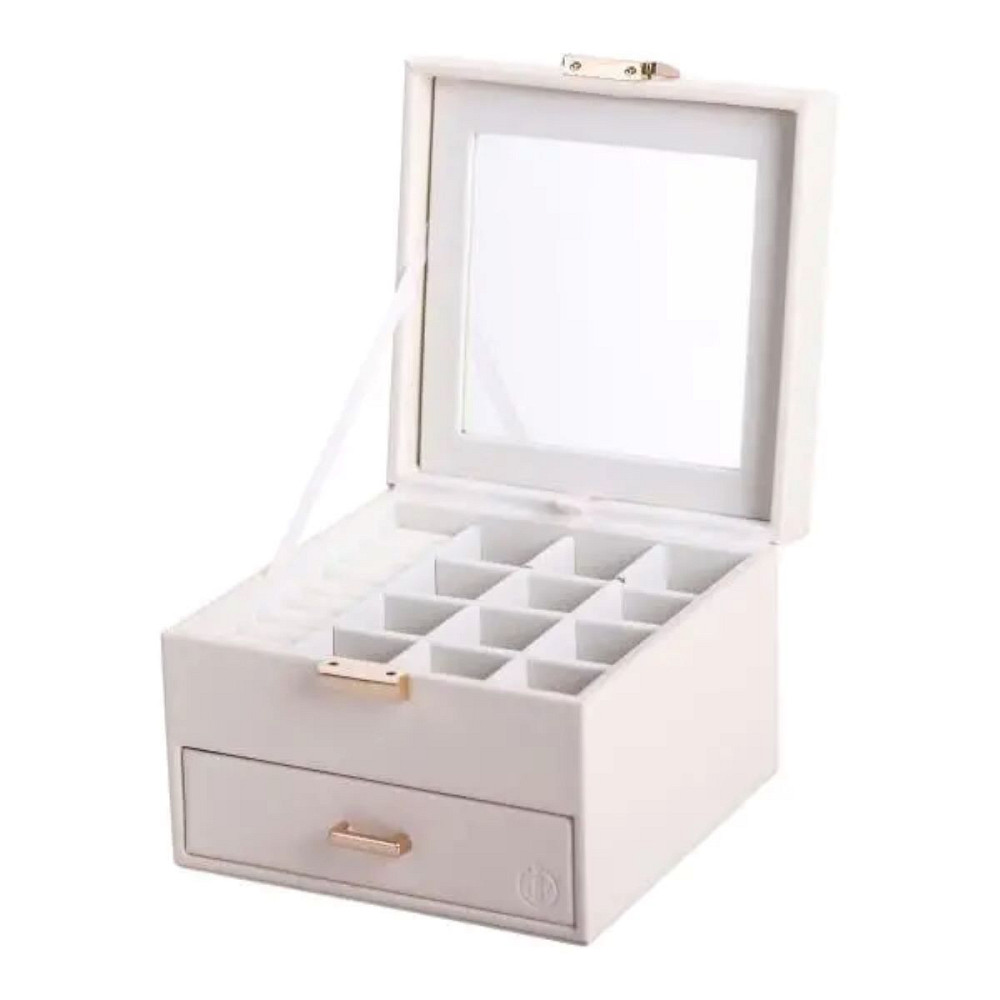 Yiwu Скринька для прикрас з еко шкіри 2 яруси органайзер для ювелірних виробів HP-5-2W Коломыя - изображение 3