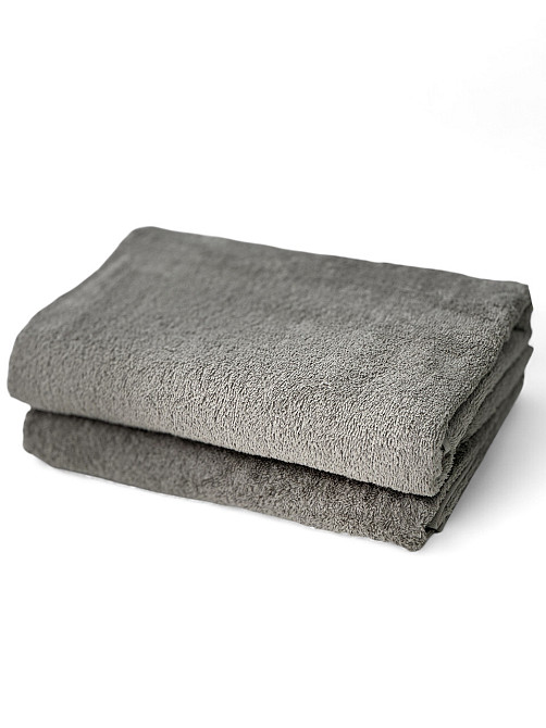 Рушник банний махровий Ideal Textile 70х140 см однотонний в кольорах 400 г/м2 (56860345) Світло-сіри Чернівці - фото 2