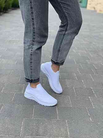 Fashion Жіночі сліпони білі FASHION 300-15 весна-літо / Зручні мокасини сітка літні р. 38-41 Коломия