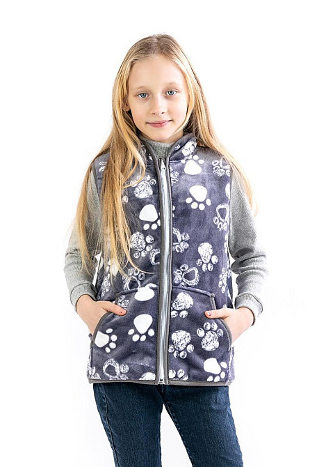 Жилет дитячий, темно-синій, бежевий, темно-сірий топ Крохатушка одяг Київ - фото 4