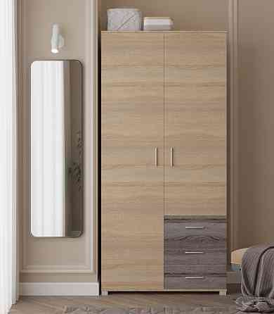 Шкаф прямой с ящиками Эверест Бриз ШП-4 сонома + трюфель (DTM-2297) Днепр