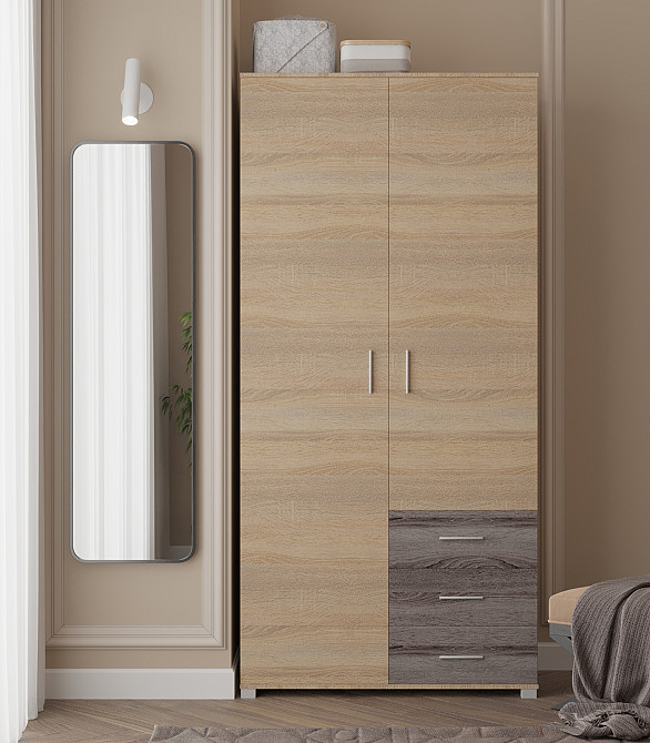 Шкаф прямой с ящиками Эверест Бриз ШП-4 сонома + трюфель (DTM-2297) Днепр - изображение 3