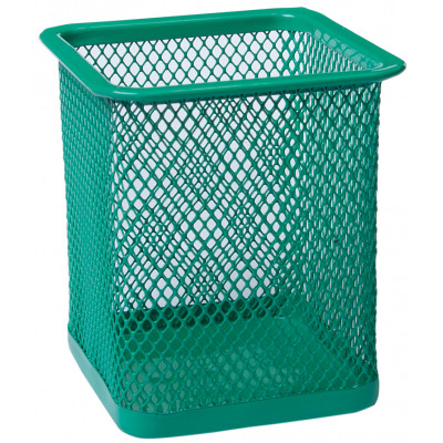 Подставка для ручек Buromax квадратная, металлическая, зеленая (BM.6201-04) Винница - изображение 1