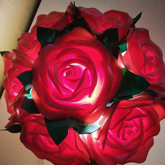 Світильник-нічник "Кошик з червоними трояндами" Дніпро