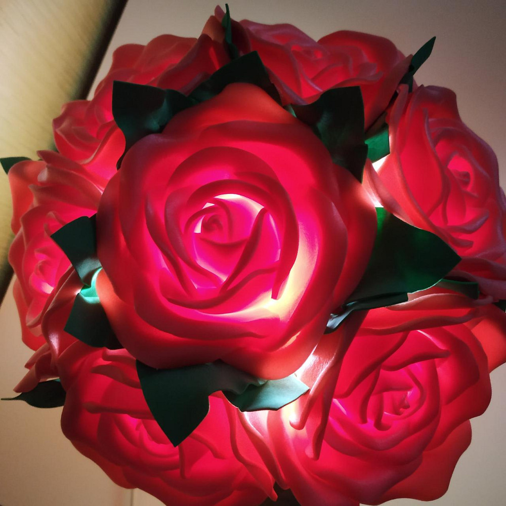 Світильник-нічник "Кошик з червоними трояндами" Дніпро - фото 4