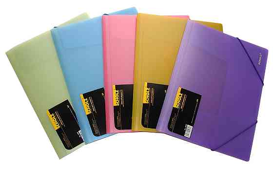 Папка на гумці А4 "Scholz" прозор кольори в асорт, 10507-21SCH, шт Київ