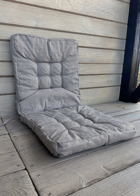 Подушка для стільців (50x120х8 см) подвійна Decorator Sawana колір світло-сірий 84-139 Київ - фото 2