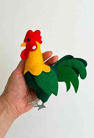 Мягкая фетровая игрушка петушок ручной работы – безопасная развивающая игрушка Киев