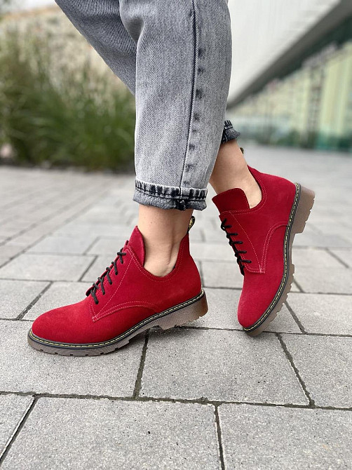 SOTHBY'S Туфлі жіночі Sothby 's червоні замша натуральна 37р.-24см. 38р.-24.5см. (M-373) (3115) Коломыя - изображение 10