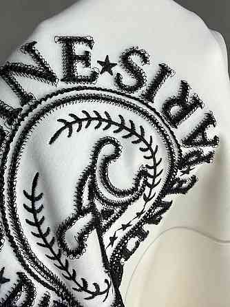 Худи женское A-N 30077 с капюшоном и ажурной вышивкой молочное, молочний, M Киев