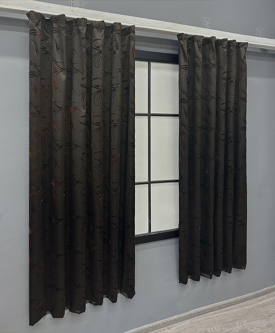 Комплект коротких штор VR-Textil Черный 140х170 см 2 шт (35-0399) Киев - изображение 3