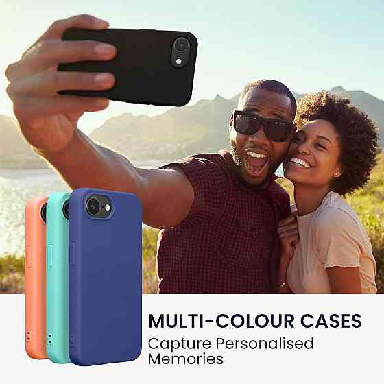 Чехол kwmobile для Apple iPhone 16e мягкий силиконовый TPU матовый черный совместим с беспроводной зарядкой Киев