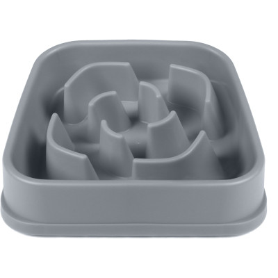 Посуд для собак Dexas Миска Slow Maze Feeder квадратна для повільного годування 960 мл світло-сіра (0084297309923) Вінниця - фото 1