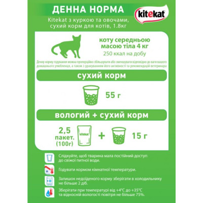 Сухий корм для кішок Kitekat Курка з овочами 1.8 кг (5900951137884) Вінниця - фото 5