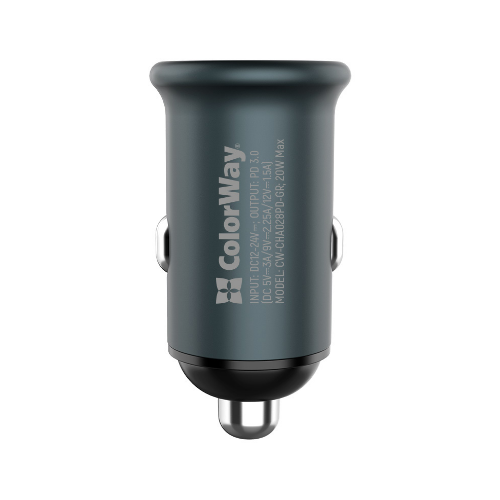 Автомобільний зарядний пристрій ColorWay CW-CHA028PD-GR Type-C 20W PD сірий Житомир