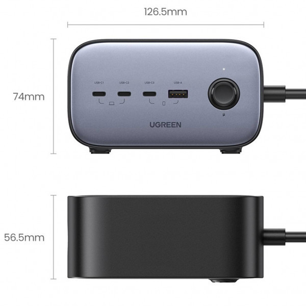 Зарядний пристрій 4xUSB 100W Nexode Pro (3хUSB-C+USB-A) CD270 Ugreen (60167) Киев - изображение 4