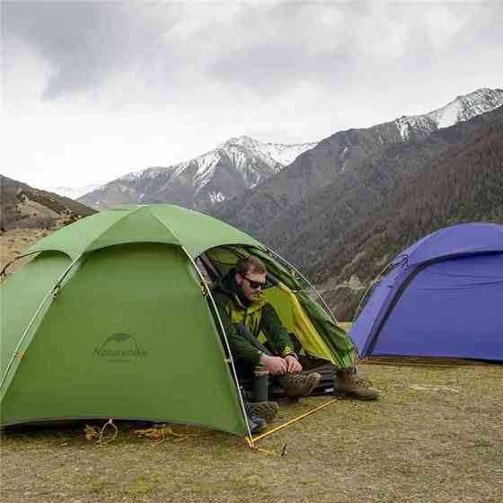 Намет двомісний зі сферичним куполом Naturehike Cloud Peak 2 NH17K240-Y 20D, темно-зелений Київ