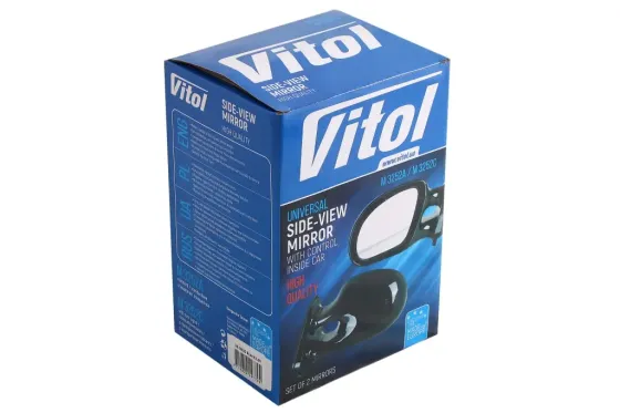 Зеркало наружное  с поворот. черное Vitol (2 шт.) Винница