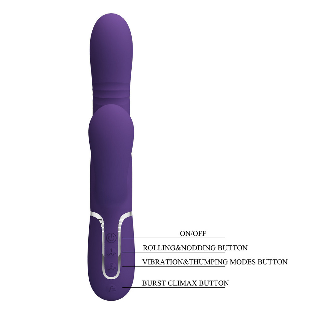 Вибромассажер с поступательным движением серии Pretty Love - Mariana Twinkled Dark Purple 7 vibration Sex Aura Киев - изображение 10