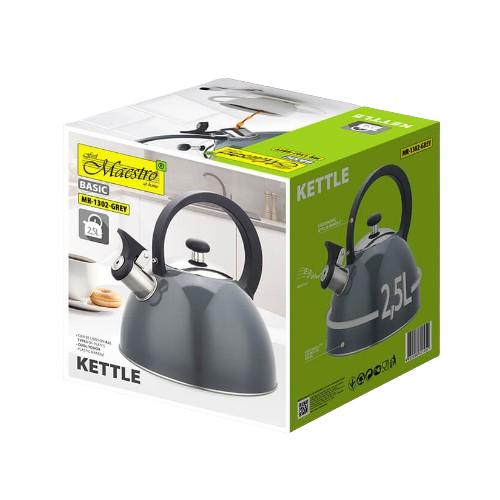 Чайник 2,5л металевий MR-1302-GREY Basic Maestro Житомир