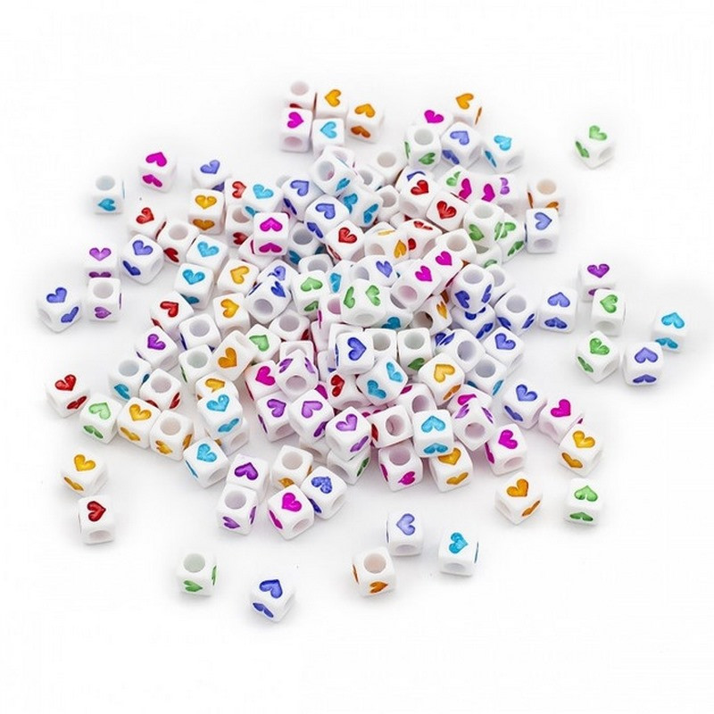 Декоративні намистинки для творчості Кубики Dom Busin УТ100030757 в упаковці 150 шт Вінниця - фото 1